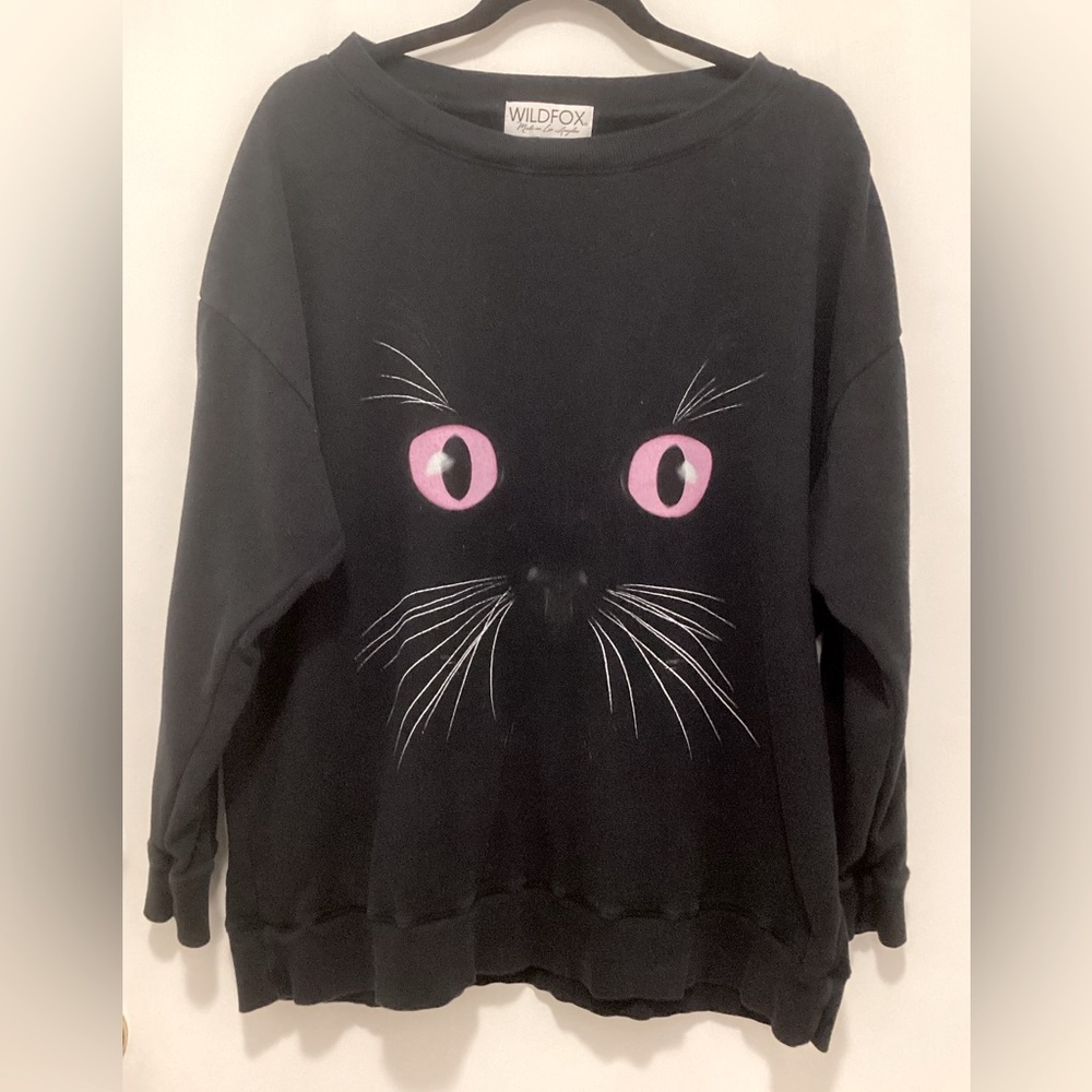 Wildfox oversize cat sweater. Size xs.
